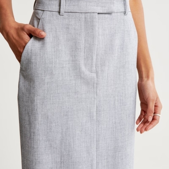 Abercrombie & Fitch Tailored Maxi Skirt Size XLT with Pockets Stretch Tall NWT - Picture 3 of 13